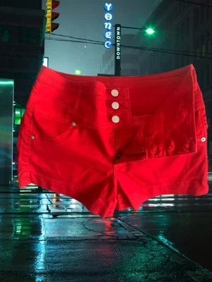Pre Owned Women’s Junior Xhilaration Red Shorts Classic Style Comfort - Image 1 of 4