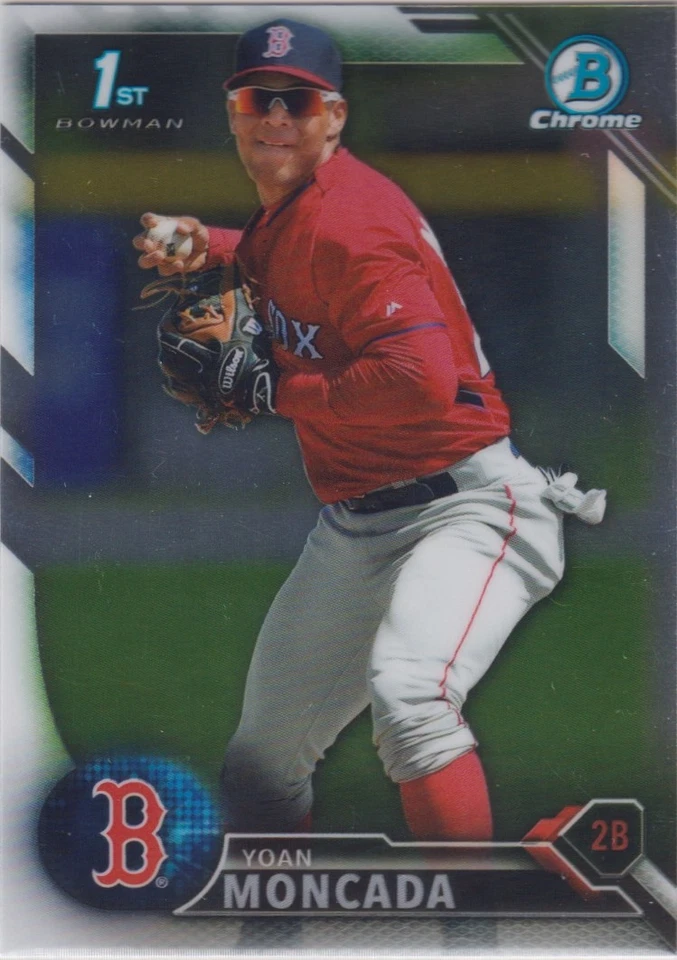 1st Bowman 2016 cromo Yoan Moncada Boston Red Sox Whitesox Prospect radiocontrol novato Foto 1 de 1