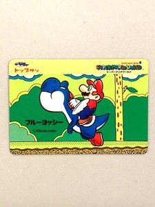 Tarjeta japonesa Blue Yoshi - Super Mario World - Nintendo Topsun Top - Imagen 1 de 2