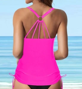 Holipick Talla L Rosa Caliente Largo y Suelto Abdomen Ocultar Tankini Prendas para el torso Traje de baño Nuevo con etiquetas - Imagen 1 de 10