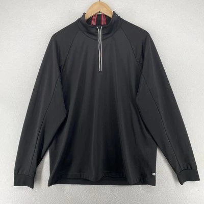 Camisa ADIDAS Para Hombres M Climawarm Golf 1/4 Cremallera Elastizada Pullover Manga Larga Negra Foto 1 de 4