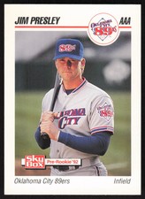 1992 SkyBox Team Sets AAA   Jim Presley #320 Oklahoma City 89ers