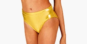 NWT Shiny Metallic Gold Dance Briefs Adult S, L or XL - Picture 1 of 2