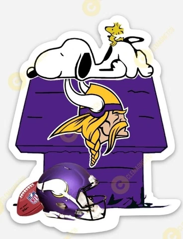 Minnesota Vikings VINYL MAGNET - NFL Vikings Doghouse Cover
