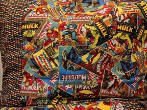 Marvel hero pattern 100% new Cotton handmade Pillowcase one pair - Picture 1 of 5