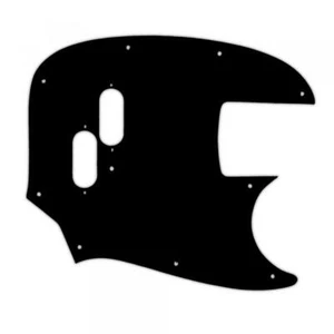 US CUST. PICKGUARD für FENDER® JAPAN MUSTANG BASS® REISSUE MIJ 3Ply PG BLACK BWB - Imagen 1 de 1