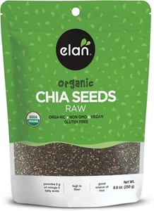 Elan Organic Chia Seeds, Non-GMO, Vegan, Gluten-Free , 8.8 oz - Picture 1 of 5