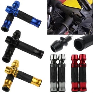 2PCS 7/8'' 22MM UNIVERSAL MOTORCYCLE CNC ALUMINUM RUBBER HANDLEBARS HAND GRIPS - Bild 1 von 7