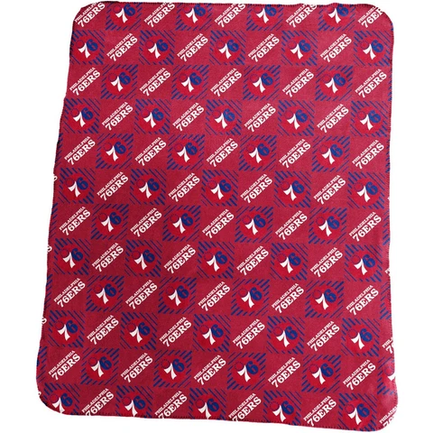 Philadelphia 76ers NBA 60'' x 50'' Repeating Pattern Throw - W2880543489 Cover