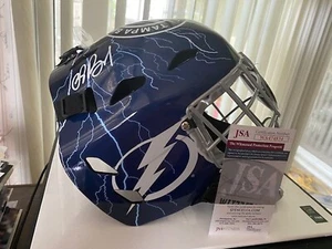 ANDREI VASILEVSKIY TAMPA BAY LIGHTNING SIGNED FULL SIZE GOALIE HELMET MASK JSA - Imagen 1 de 5