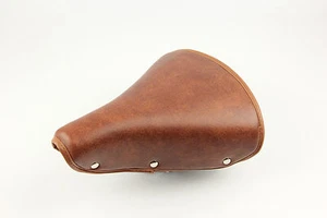 Bike Bicycle Saddle Seat Comfort Vintage Style Soft Cruiser Brown - Picture 1 of 11