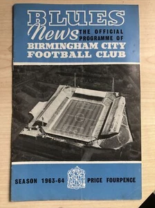 1963 - 64 Birmingham City v Nottingham Forest League Football Programme Original - Picture 1 of 11