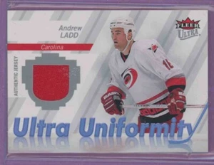 2007 07-08 FLEER ULTRA UNIFORMITY AUTHENTIC JERSEY HURRICANES ANDREW LADD #U-AL - Picture 1 of 1