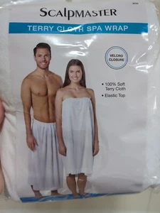 New Scalpmaster 100% Soft Terry Cloth Spa Wrap  #3042 - White - Picture 1 of 4