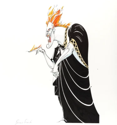 ENORME - FIRMADO BUFANDA GERALD HERCULES WALT DISNEY Pink Floyd dibujo cel impresión Foto 1 de 2