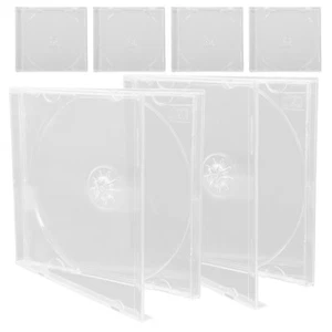 6 Pcs Étui CD Voyage Boitier En Plastique Organisateur De Stockage Disque - Photo 1/12