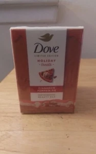 Dove Beauty Bar Soap Limited Edition Holiday Treats Cinnamon Pumpkin Pie 2 Bars - Picture 1 of 1