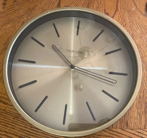 Sterling & Edle Moderne Moderne Wanduhr Quarz Matt Messing Farbe 11,5" - Bild 1 von 4