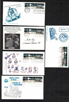 1334-1335 FDCs A decade of Space Achievement- collection-all pairs, nice cachets - Image 1 of 3