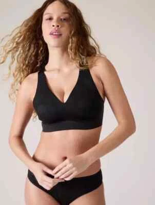 Athleta M MEDIUM Ritual Lace Plunge Bra D-DD Black Stretchy Sport Everyday NWT - Image 1 of 4