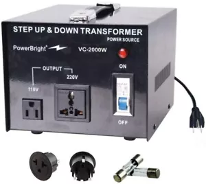VC2000W PowerBright 2000 Watts Voltage Transformer / Converter - Picture 1 of 7