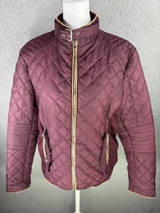 Baccini Puffer Jacket donna grande trapuntato marrone tasche con cerniera usato - Foto 1 di 17