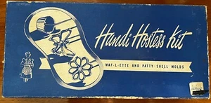 Handi Hostess Kit Waf-l-ette and Patty Shell Molds Bonley Co: May Co. Tag 1950's - Picture 1 of 6