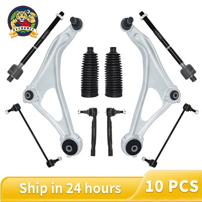Brazo de control inferior delantero de 10 piezas con varilla de amarre de rótula para Nissan Altima 2013 2014 Foto 1 de 4