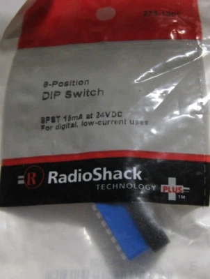 RadioShack SPST 8-Position DIP Switch 275-1301 New And Sealed - Image 1 of 2