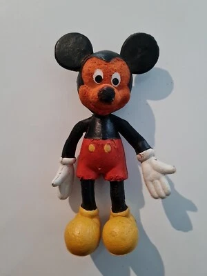 MICKEY MOUSSE FIGURINE ANCIENNE JOUET ANCIEN STATUE WALT DISNEY  - Photo 1/4