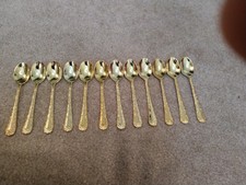 William Rogers + Sons silverware gold plated teaspoons 12 pcs. Great shape rose