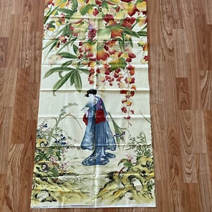 Garden Princess Floral Flower Japanese Geisha Fabric Panel Michael Miller - Picture 1 of 5