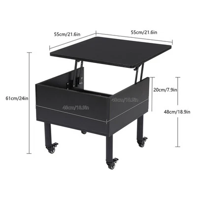 Lift Top Coffee Table Adjustable Height Coffee Table Modern Coffee Table 55*55cm - Image 1 of 4