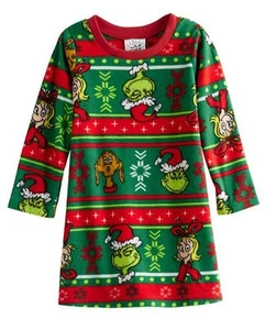 The Grinch Max and Cindy Lou Girl's Fleece Nightgown-10-NWT - Picture 1 of 1