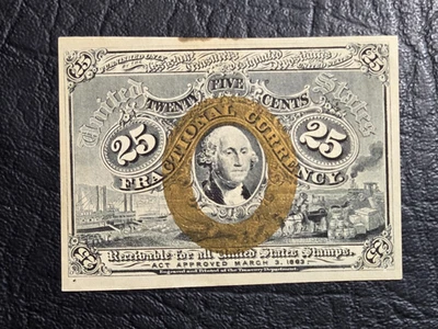 High Grade Series of 1863 Twenty Five Cent Fractional Currency, 2nd Ed FR 1283 - Image 1 of 2