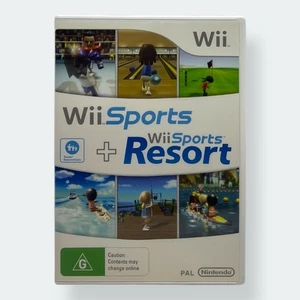 Wii Sports + Sports Resort - Nintendo Wii & Wii U - Complete w Manuals - Tested - Picture 1 of 24