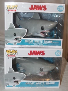 Lot 2 JAWS Shark Funko Pop 758 759 Great White Shark & With Diving Tank - Bild 1 von 5