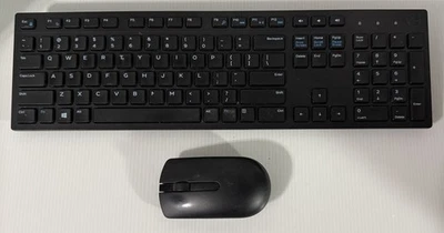 Dell Wireless Keyboard WK636P & Mouse WM116p Combo - Black - Tested and Works - Image 1 of 4