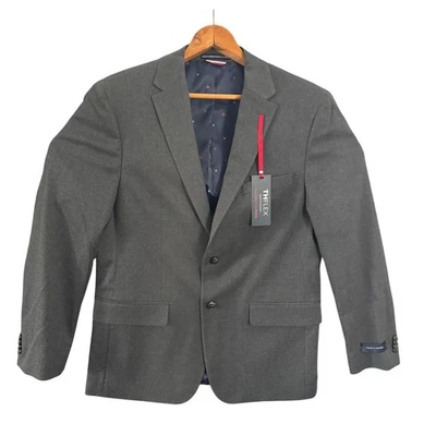 NUEVO CON ETIQUETAS Tommy Hilfiger THFlex Para hombres Gris Carbón Blazer Traje Chaqueta Talla 42R Foto 1 de 4
