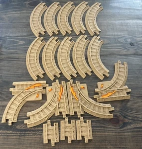 Fisher Price Geotrax Geo Trax Train Track Tan Brown Assortment Lot of 17 Pieces - Picture 1 of 7