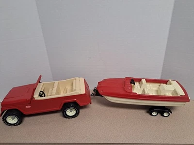 Vintage Tonka 2460 Jeepster Boat and Trailer - Image 1 of 4