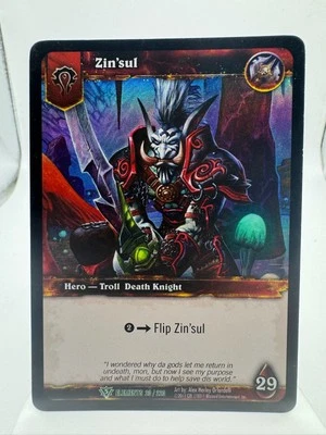 World of Warcraft TCG Elements Foil Hero Zin'sul - Image 1 of 2