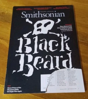 Smithsonian Magazine February 2014 Black Beard New Discoveries Free US Ship Foto 1 de 3