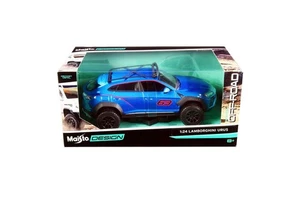 Lamborghini Urus #63 con portaequipajes (coche modelo diecast escala 1/24, azul) 32533BU - Imagen 1 de 7
