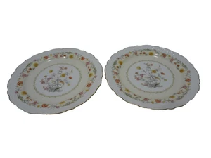 Noritake China - Jupiter - Pair of Dinner Plates - Yellow Floral - Picture 1 of 4