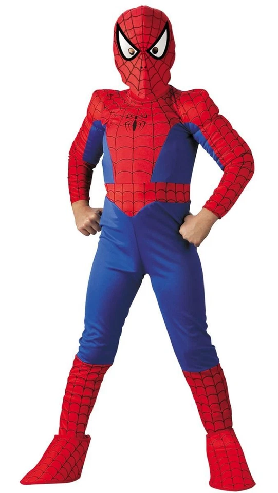 Disfraz Spiderman Niño Marvel Clásico Real Bl & Rd 5 piezas De lujo Muscle Chest MD Foto 1 de 1