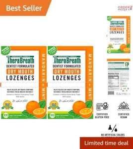 200 Count Mandarin Mint Dry Mouth Lozenges with Zinc - Freshen and Soothe - Picture 1 of 7