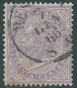1863-65 REGNO USATO EFFIGIE 60 CENT TORINO - RA10-2 - Imagen 1 de 1