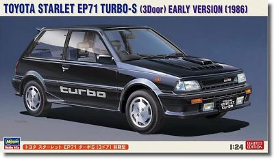 Hasegawa 1/24 Toyota Starlet EP71 Turbo-S 3 porte prima versione model kit 20687 - Immagine 1 di 4