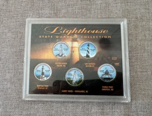 Lighthouse Colored State Quarter Collection Set of 5 - Picture 1 of 2